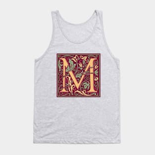 William Morris Vintage Letter M Tank Top